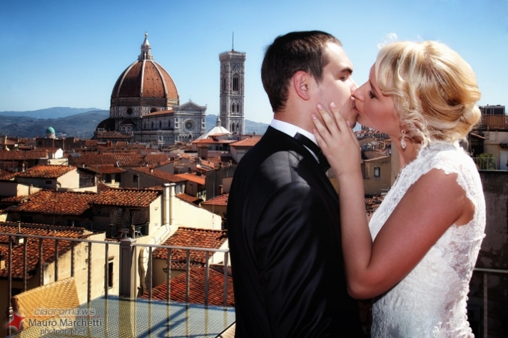 Cerimonia di matrimonio romantica in Toscana tra Tatyana & Vyacheslav